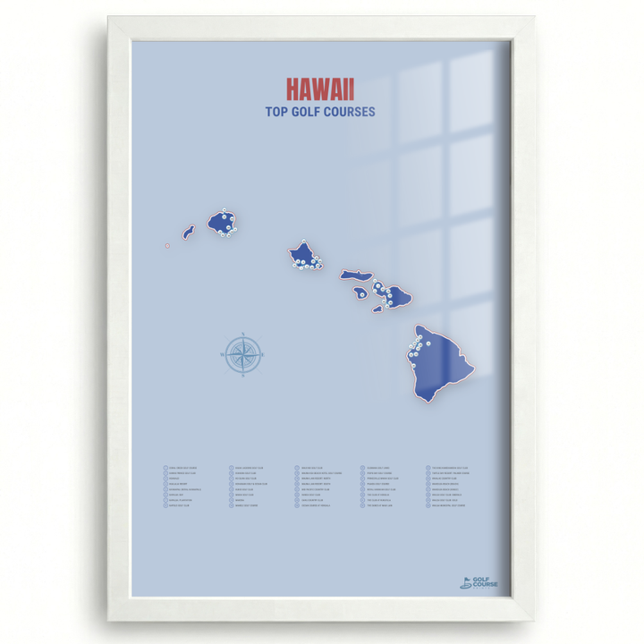 Map of Hawaii Golf Courses