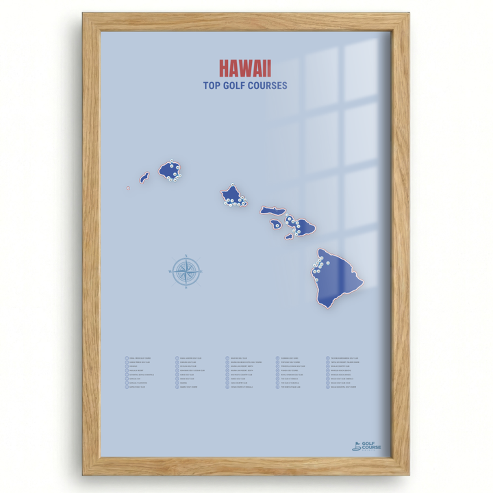Map of Hawaii Golf Courses