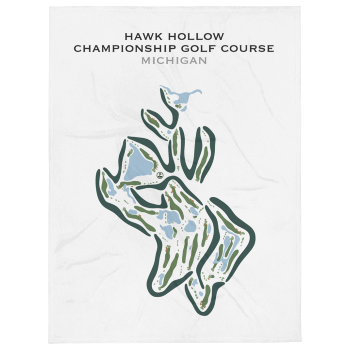 Hawk Hollow Championship Golf Course, Michigan - Printed Golf Courses