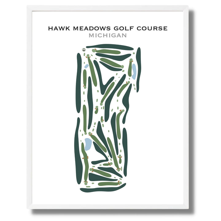 Hawk Meadows Golf Course, Michigan - Printed Golf Course