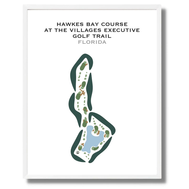 Hawkes Bay Course at The Villages Executive Golf Trail, Florida - Printed Golf Courses
