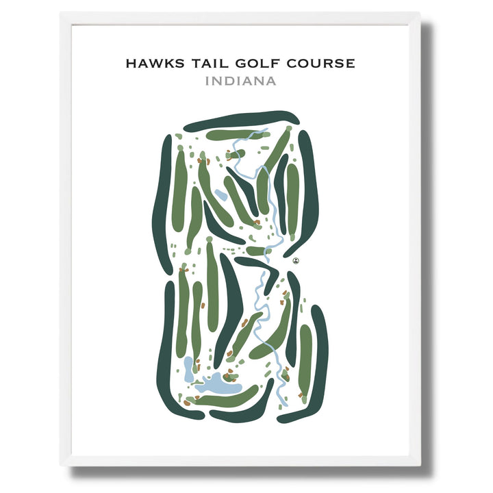 Hawks Tail Golf Course, Indiana - Printed Golf Courses