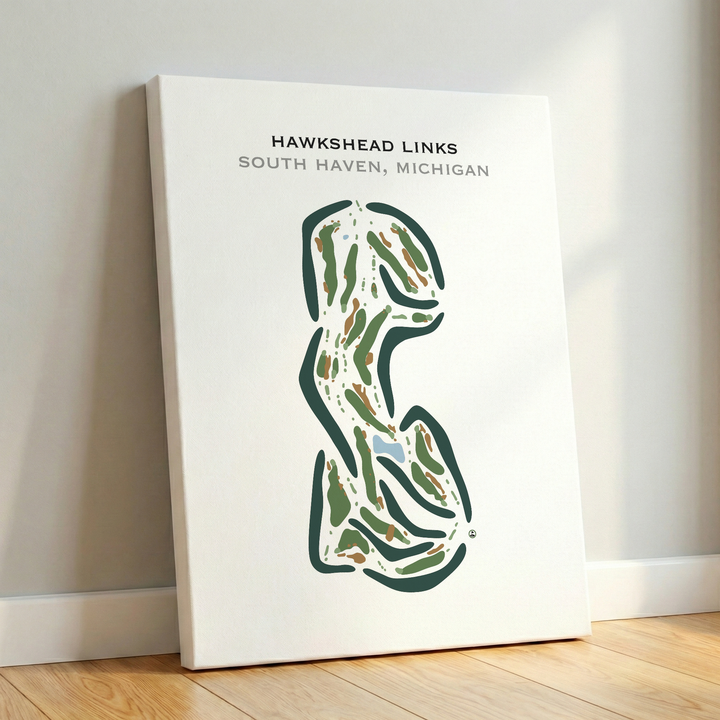 Hawkshead Links, Michigan - Printed Golf Courses