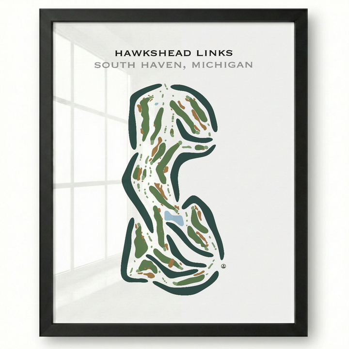 Hawkshead Links, Michigan - Printed Golf Courses