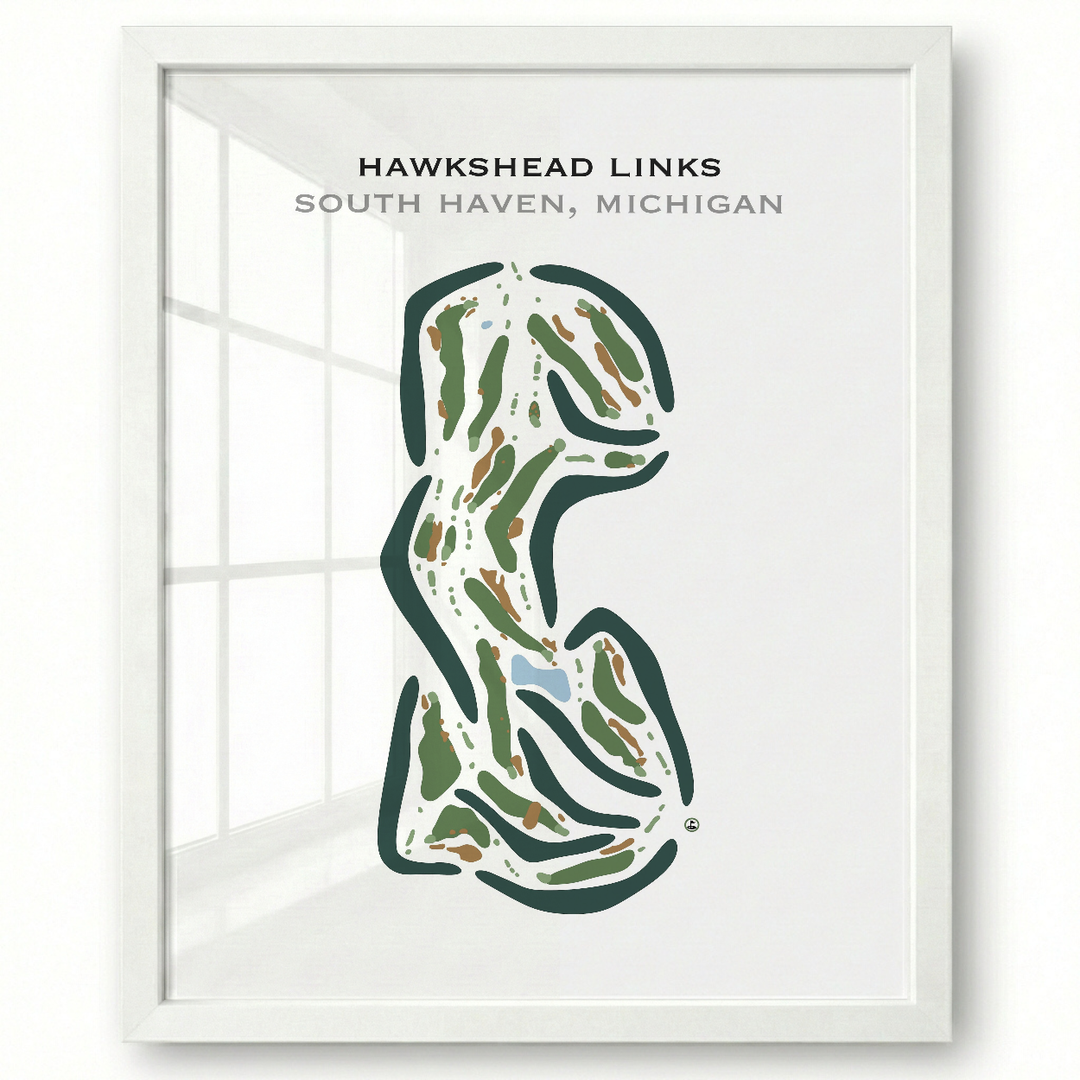 Hawkshead Links, Michigan - Printed Golf Courses