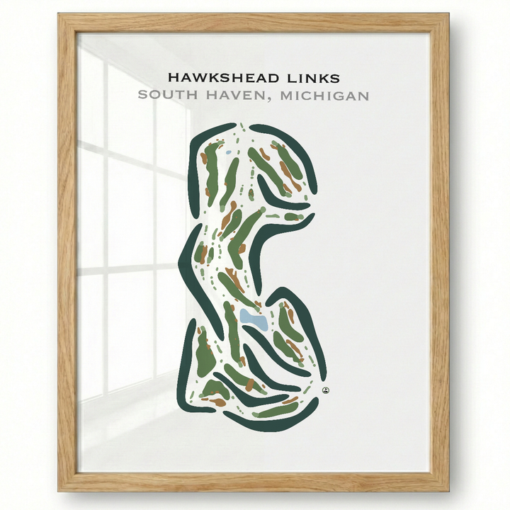 Hawkshead Links, Michigan - Printed Golf Courses