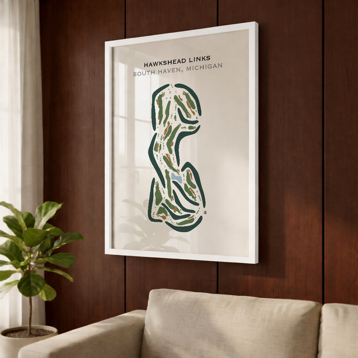 Hawkshead Links, Michigan - Printed Golf Courses