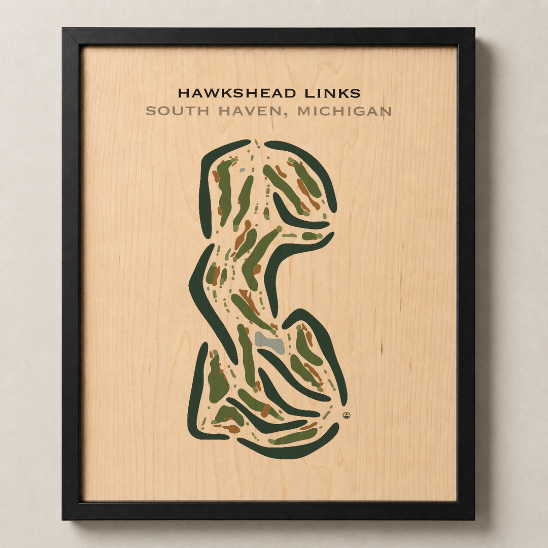 Hawkshead Links, Michigan - Printed Golf Courses