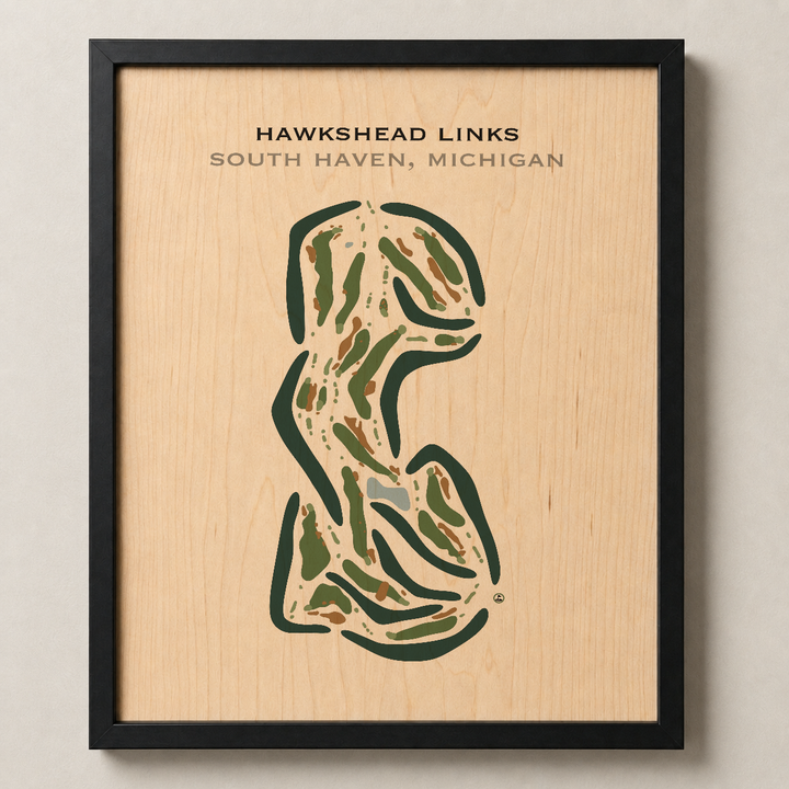 Hawkshead Links, Michigan - Printed Golf Courses