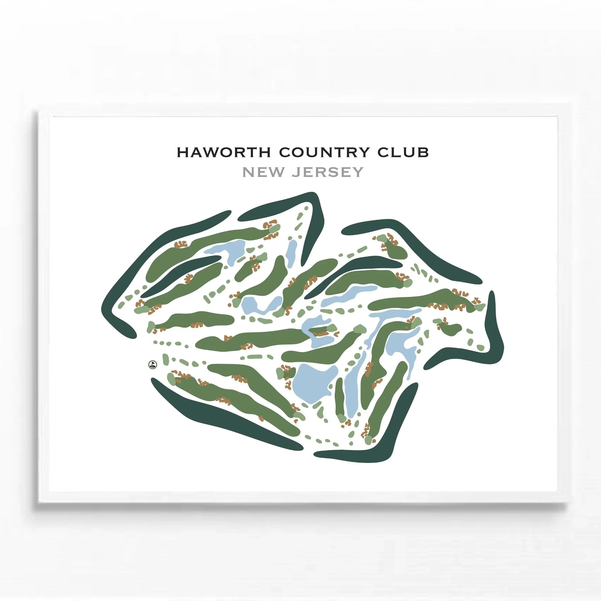 Buy the best printed golf course Haworth Country Club, New Jersey