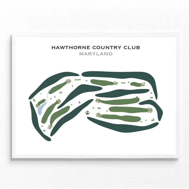 Hawthorne Country Club, Maryland - Printed Golf Courses