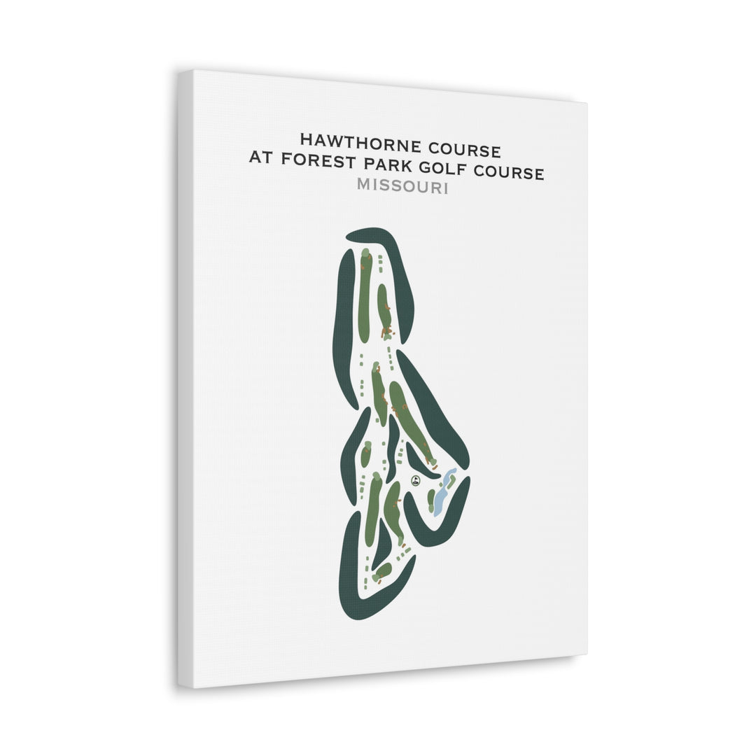 Hawthorne Course at Forest Park Golf Course, Missouri - Printed Golf Courses