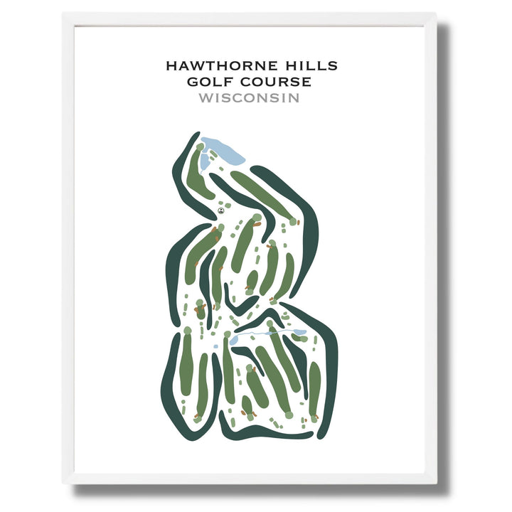 Hawthorne Hills Golf Course, Wisconsin - Printed Golf Courses