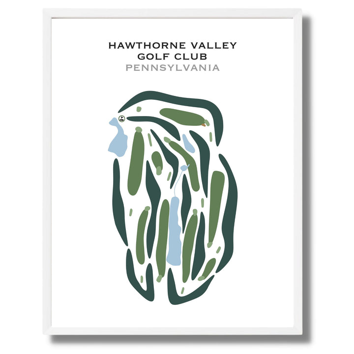 Hawthorne Valley Golf Club, Pennsylvania - Printed Golf Courses