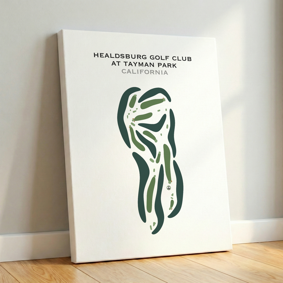 Healdsburg Golf Club at Tayman Park, California - Printed Golf Courses