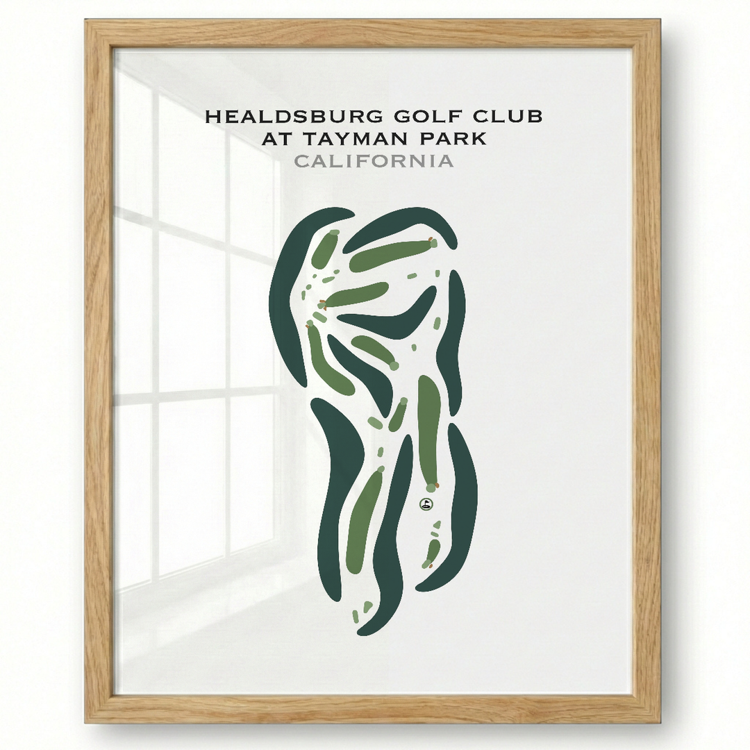 Healdsburg Golf Club at Tayman Park, California - Printed Golf Courses