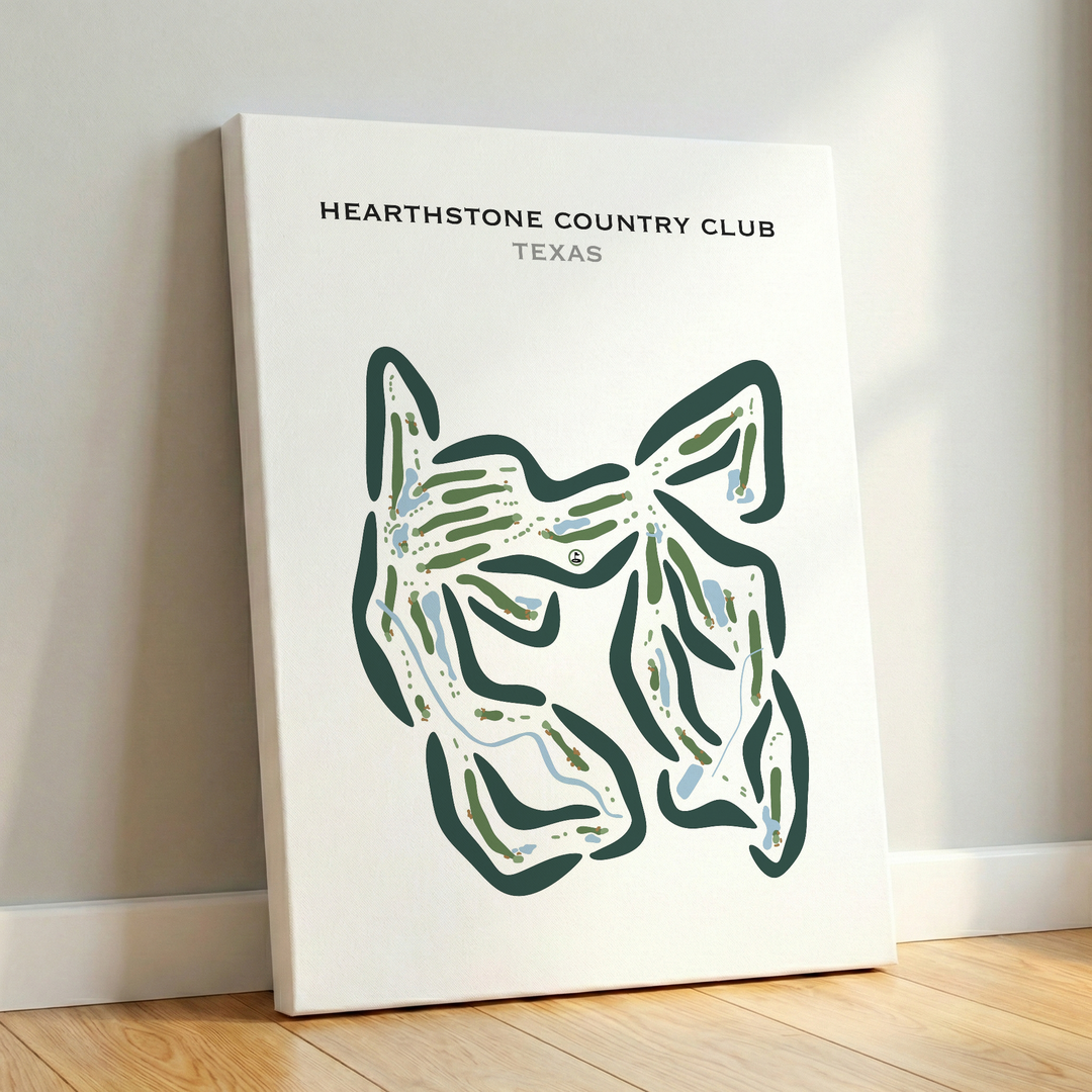 Hearthstone Country Club, Texas - Printed Golf Course