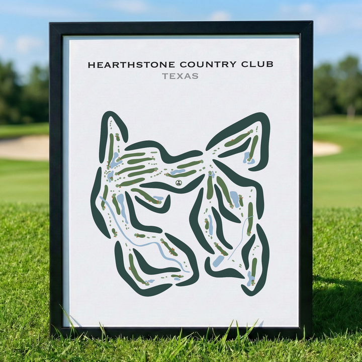 Hearthstone Country Club, Texas - Printed Golf Course