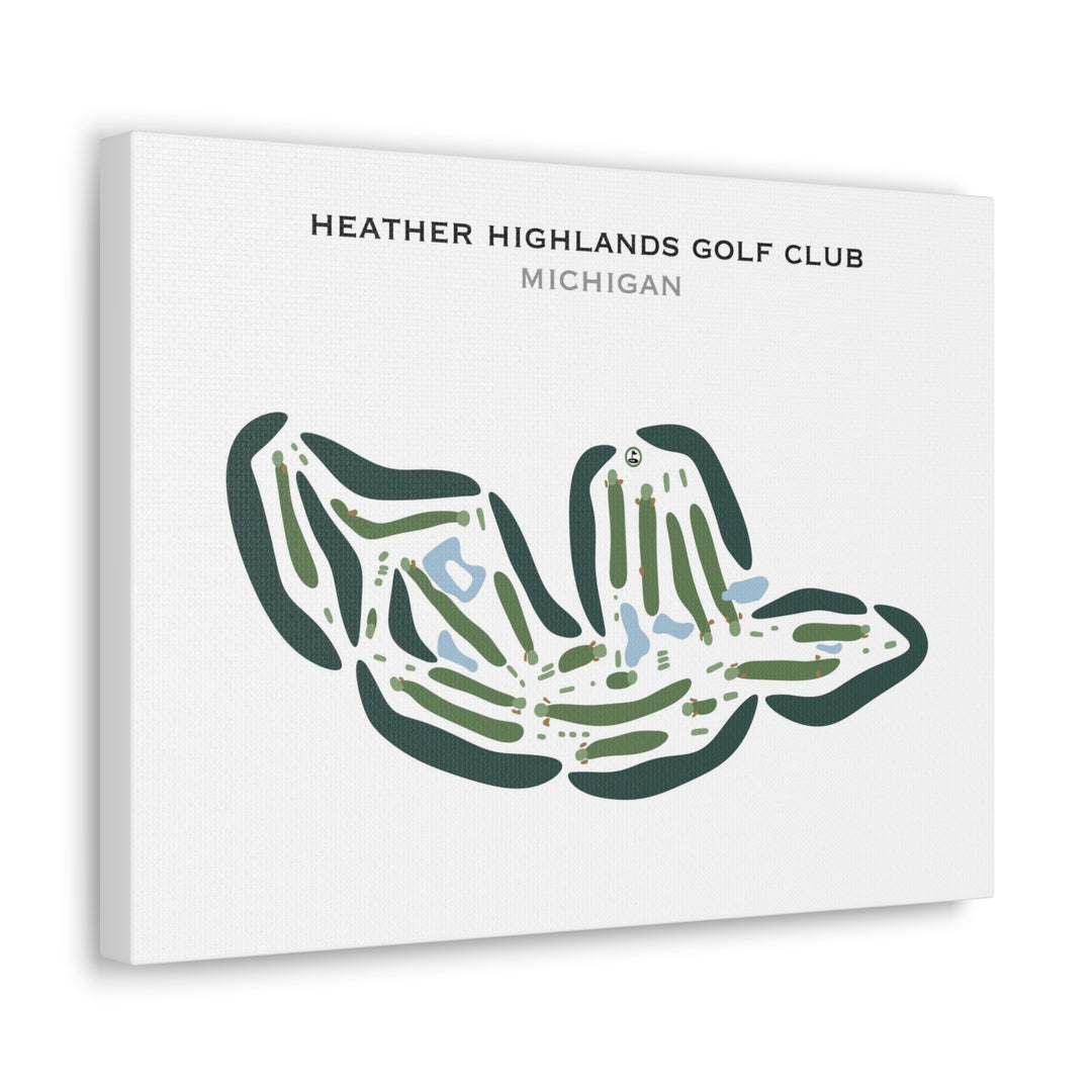 Heather Highlands Golf Club, Michigan - Printed Golf Courses
