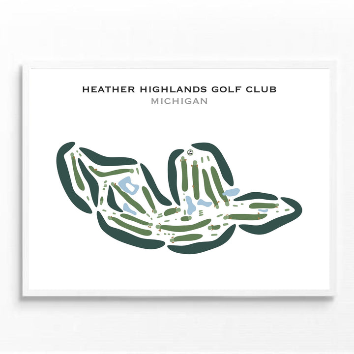 Heather Highlands Golf Club, Michigan - Printed Golf Courses