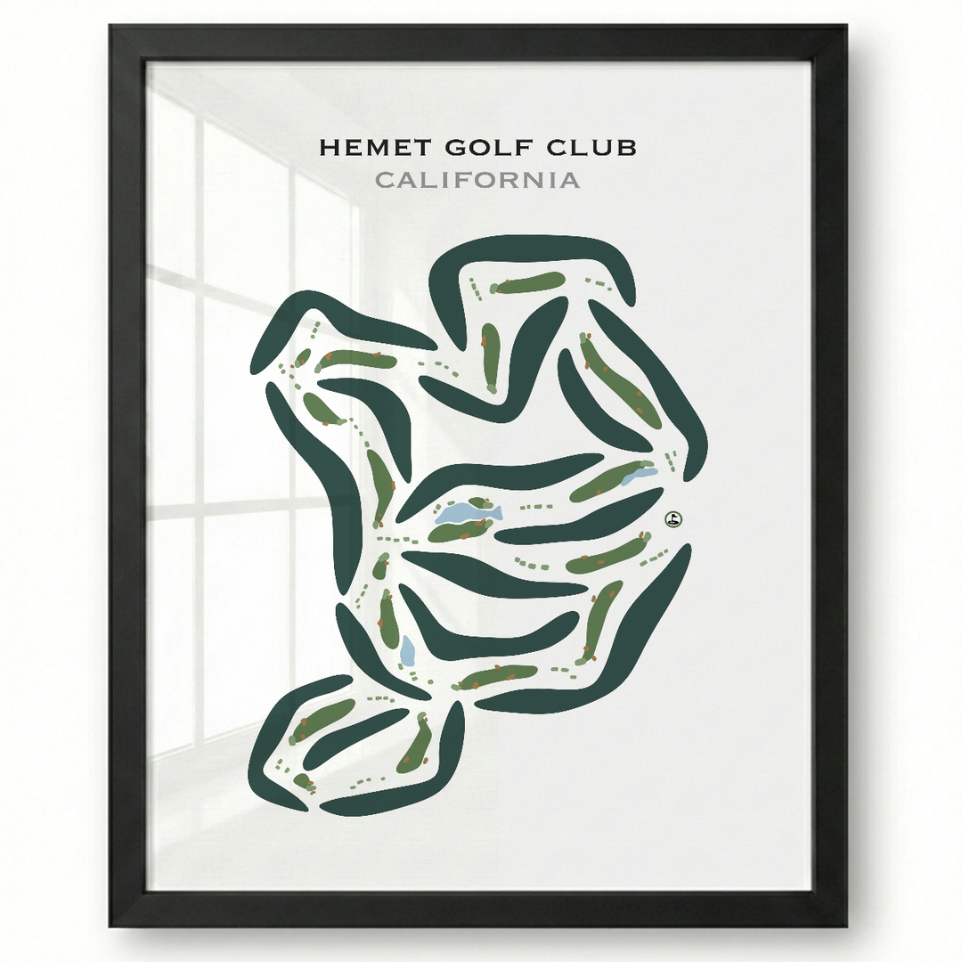 Hemet Golf Club, California - Printed Golf Courses