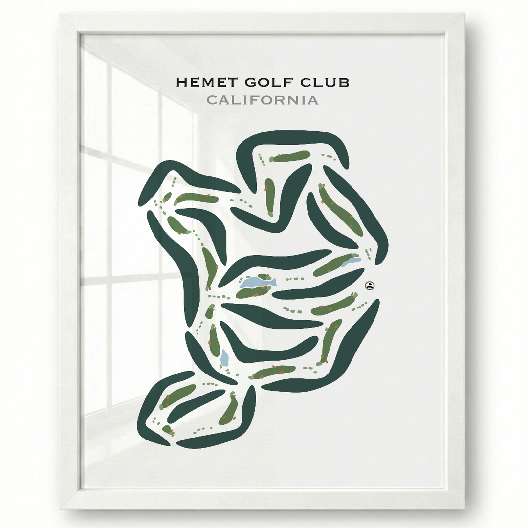 Hemet Golf Club, California - Printed Golf Courses