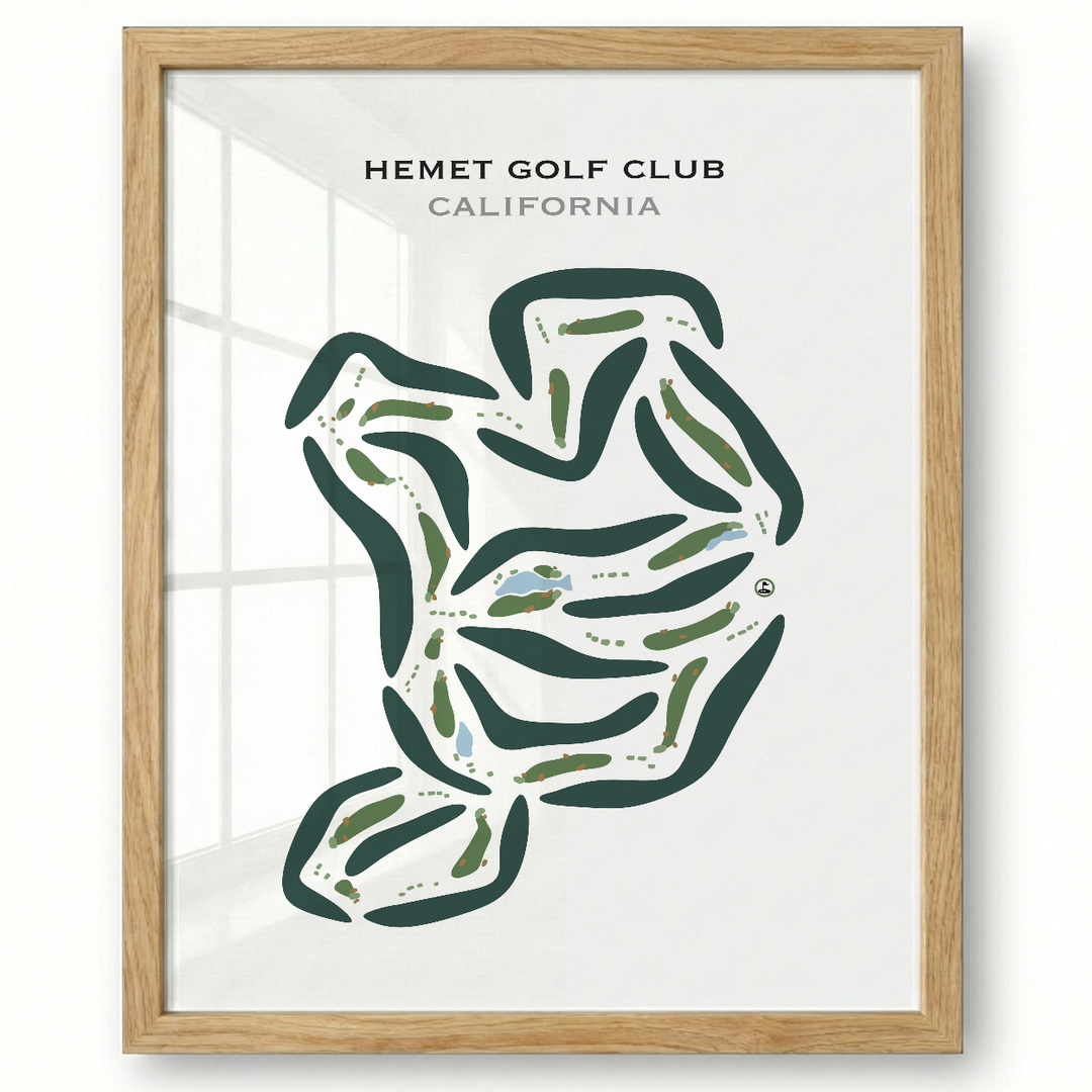 Hemet Golf Club, California - Printed Golf Courses