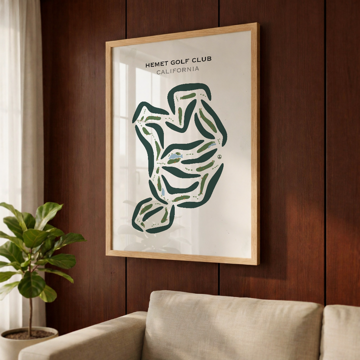 Hemet Golf Club, California - Printed Golf Courses