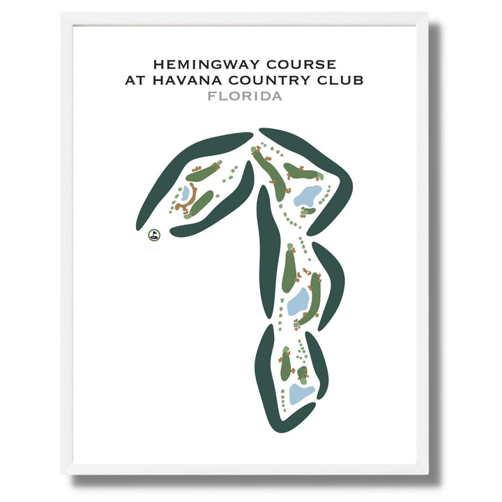 Hemingway Course at Havana Country Club, Florida - Printed Golf Courses