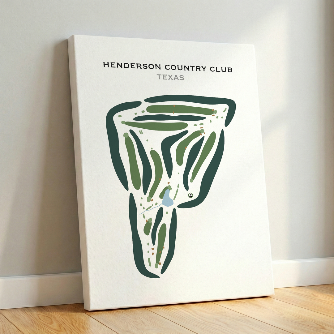 Henderson Country Club, Texas - Printed Golf Courses