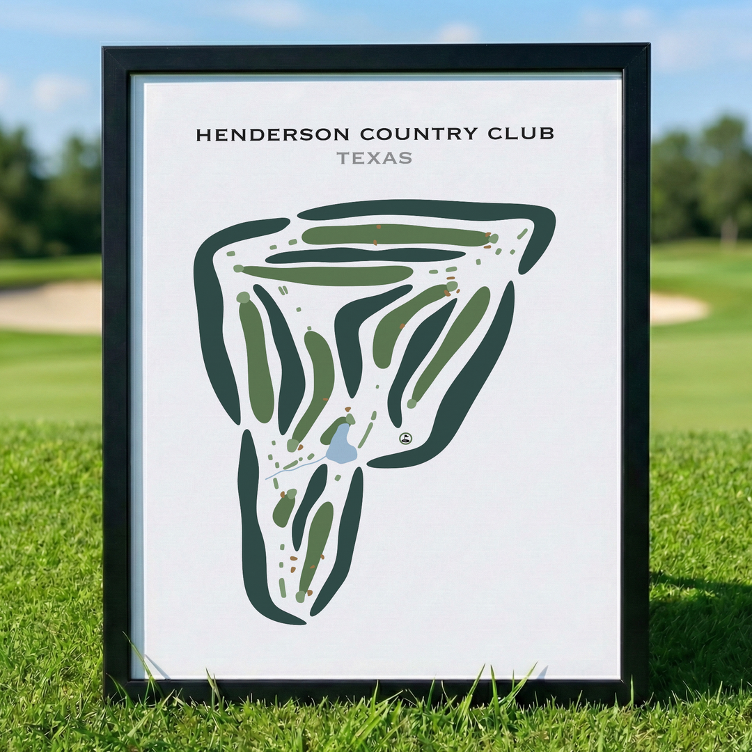 Henderson Country Club, Texas - Printed Golf Courses