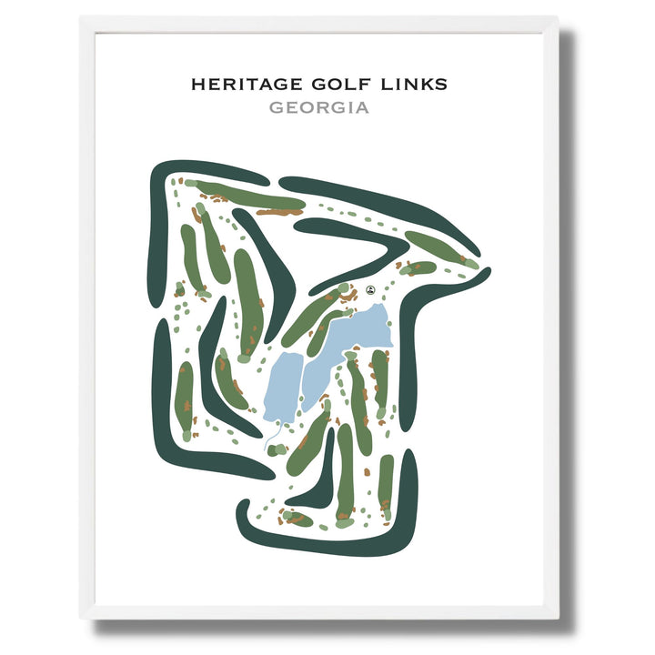 Heritage Golf Links, Georgia - Printed Golf Course