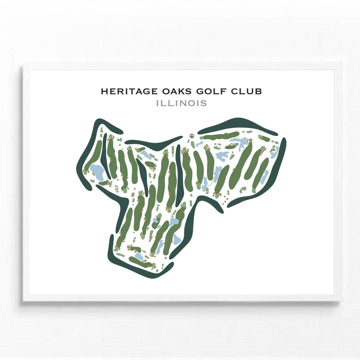 Heritage Oaks Golf Club, Illinois - Printed Golf Course