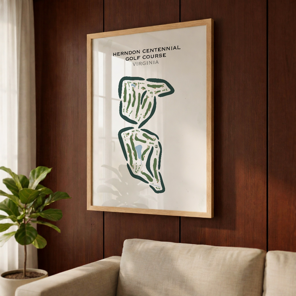 Herndon Centennial Golf Course, Virginia - Printed Golf Course