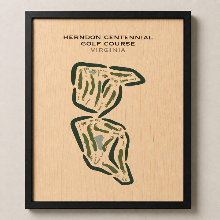 Herndon Centennial Golf Course, Virginia - Printed Golf Course