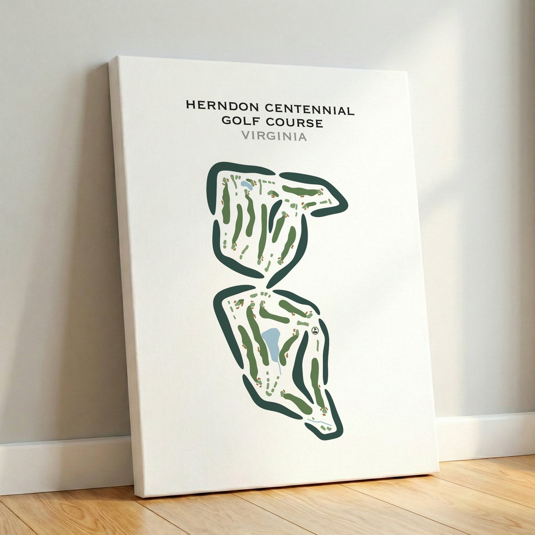 Herndon Centennial Golf Course, Virginia - Printed Golf Course