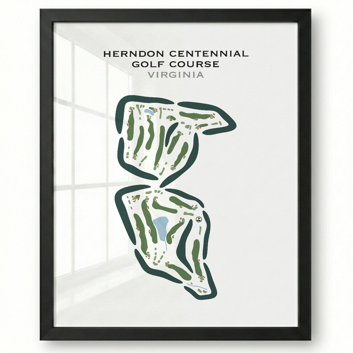 Herndon Centennial Golf Course, Virginia - Printed Golf Course