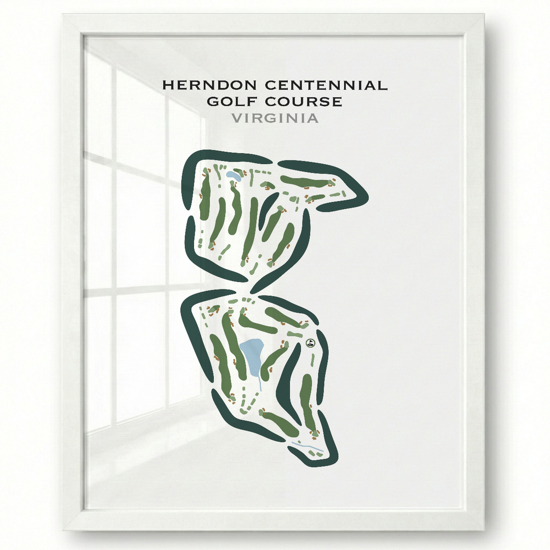Herndon Centennial Golf Course, Virginia - Printed Golf Course