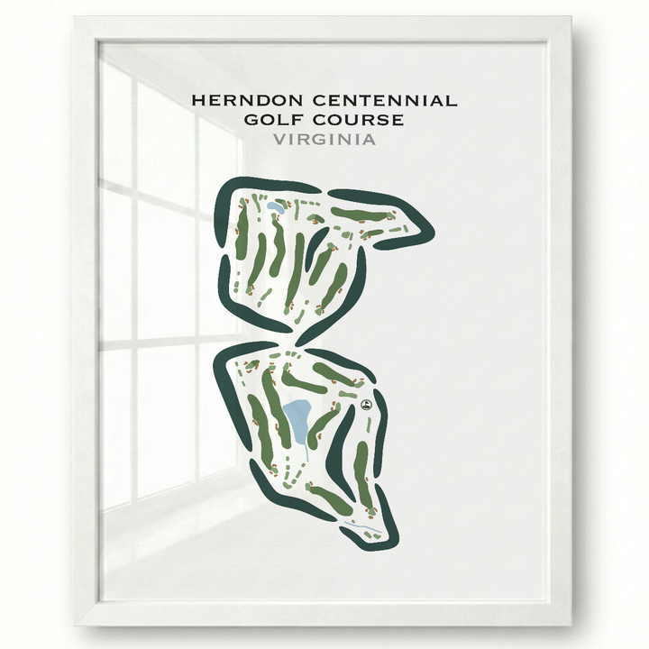 Herndon Centennial Golf Course, Virginia - Printed Golf Course