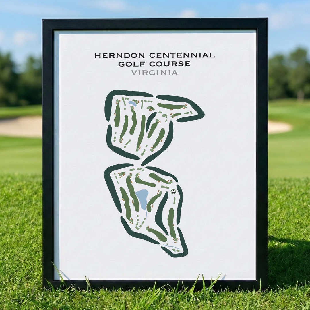 Herndon Centennial Golf Course, Virginia - Printed Golf Course