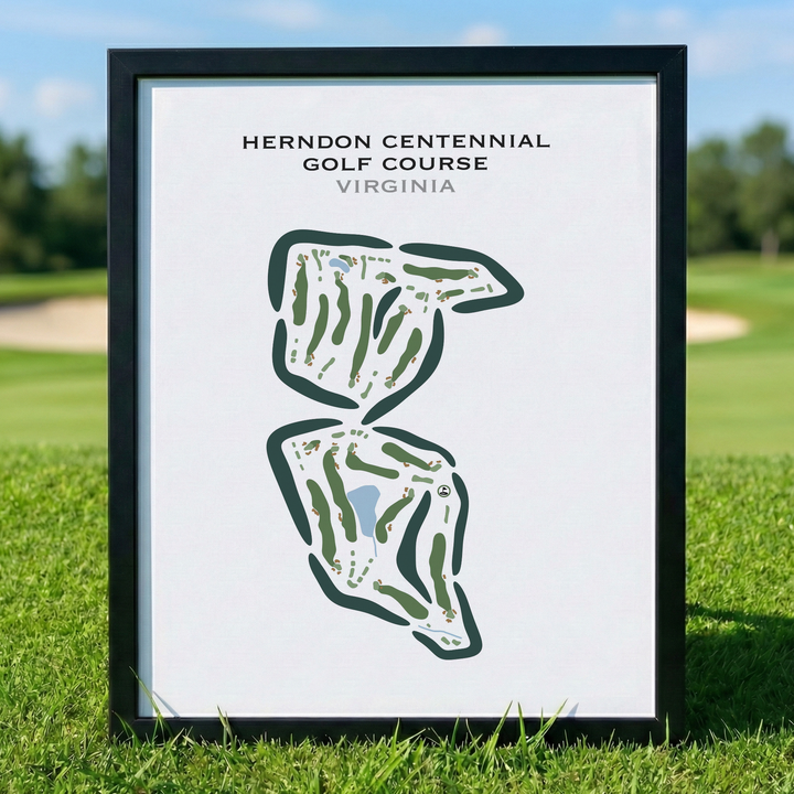 Herndon Centennial Golf Course, Virginia - Printed Golf Course