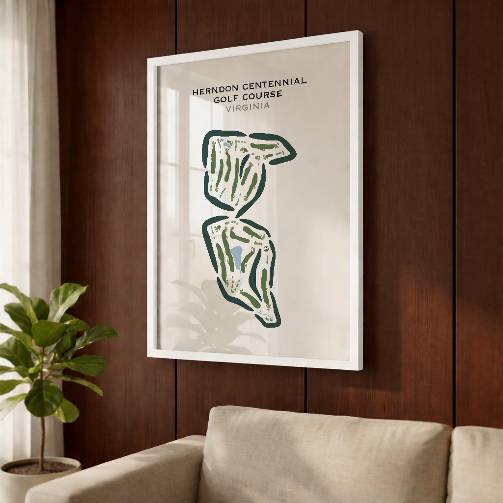 Herndon Centennial Golf Course, Virginia - Printed Golf Course
