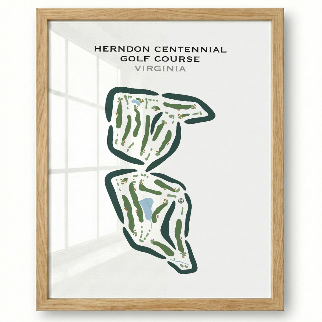 Herndon Centennial Golf Course, Virginia - Printed Golf Course