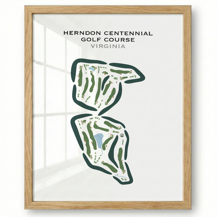 Herndon Centennial Golf Course, Virginia - Printed Golf Course