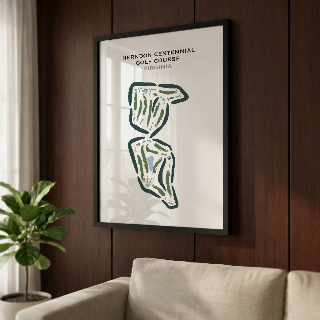 Herndon Centennial Golf Course, Virginia - Printed Golf Course