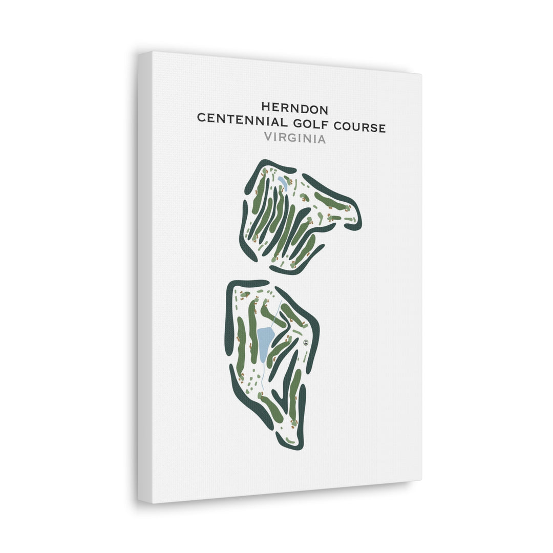 Herndon Centennial Golf Course, Virginia - Printed Golf Course