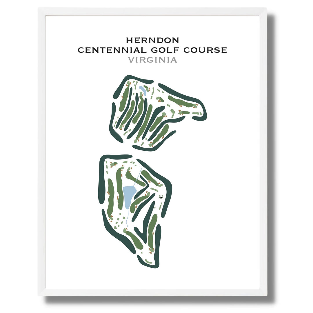 Herndon Centennial Golf Course, Virginia - Printed Golf Course