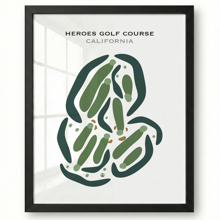 Heroes Golf Course, California - Printed Golf Courses