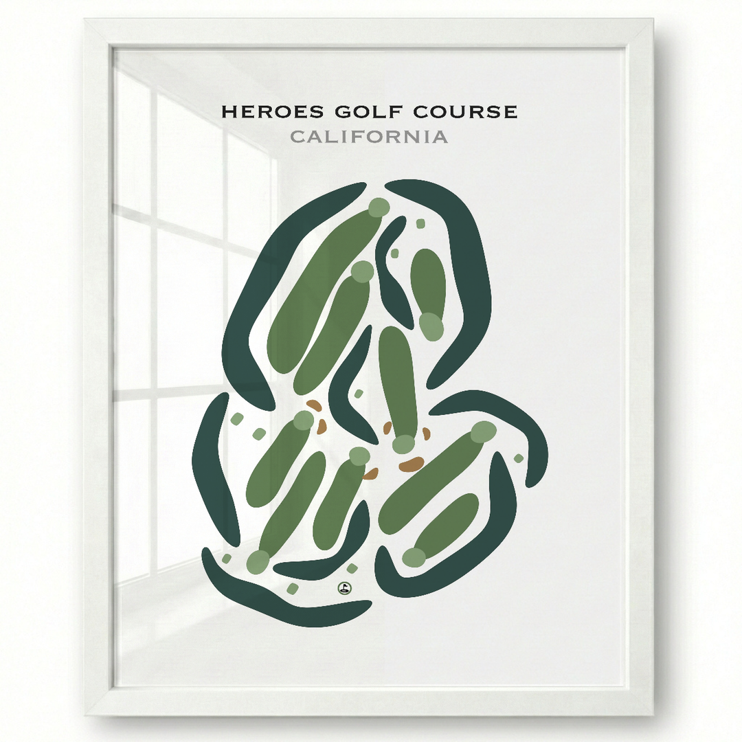 Heroes Golf Course, California - Printed Golf Courses