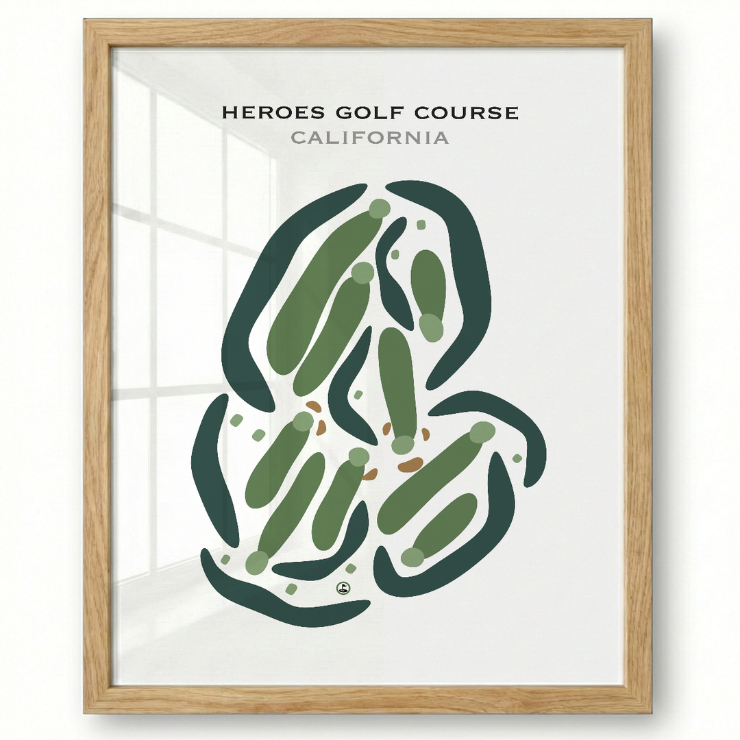 Heroes Golf Course, California - Printed Golf Courses